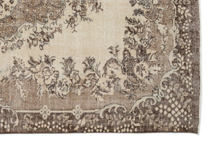 Beige Over Dyed Vintage Rug 6'10'' x 10'0'' ft 209 x 306 cm