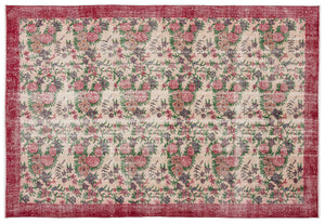 Retro Over Dyed Vintage Rug 6'2'' x 9'2'' ft 188 x 280 cm