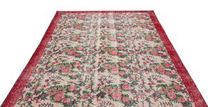 Retro Over Dyed Vintage Rug 6'2'' x 9'2'' ft 188 x 280 cm