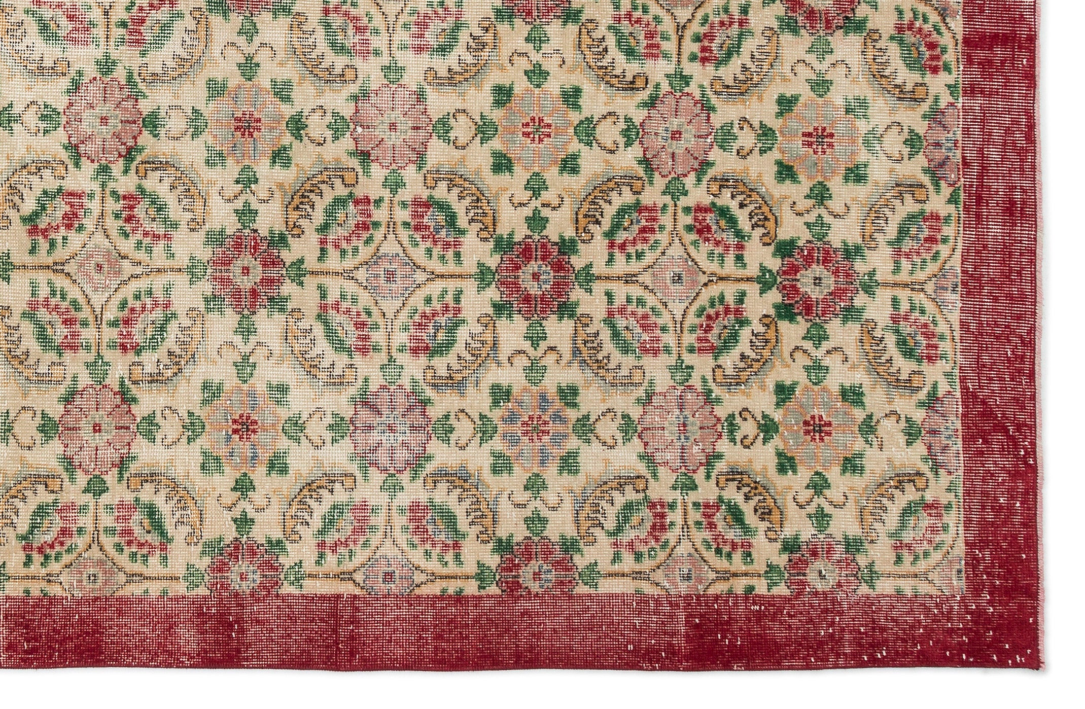 Retro Over Dyed Vintage Rug 6'7'' x 10'6'' ft 200 x 320 cm