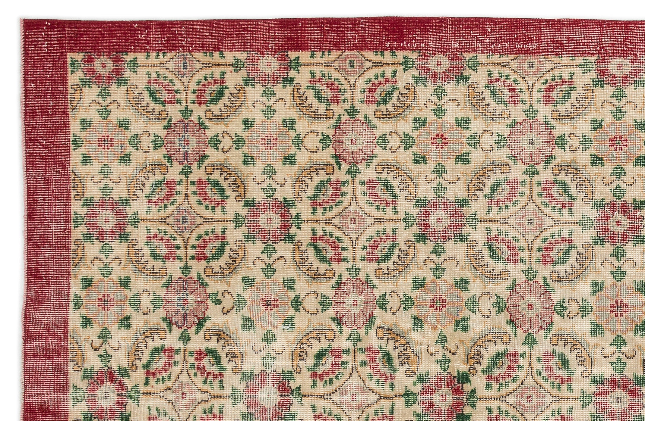 Retro Over Dyed Vintage Rug 6'7'' x 10'6'' ft 200 x 320 cm