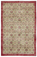 Retro Over Dyed Vintage Rug 6'7'' x 10'6'' ft 200 x 320 cm