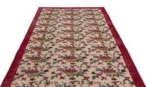 Retro Over Dyed Vintage Rug 5'3'' x 9'9'' ft 160 x 298 cm