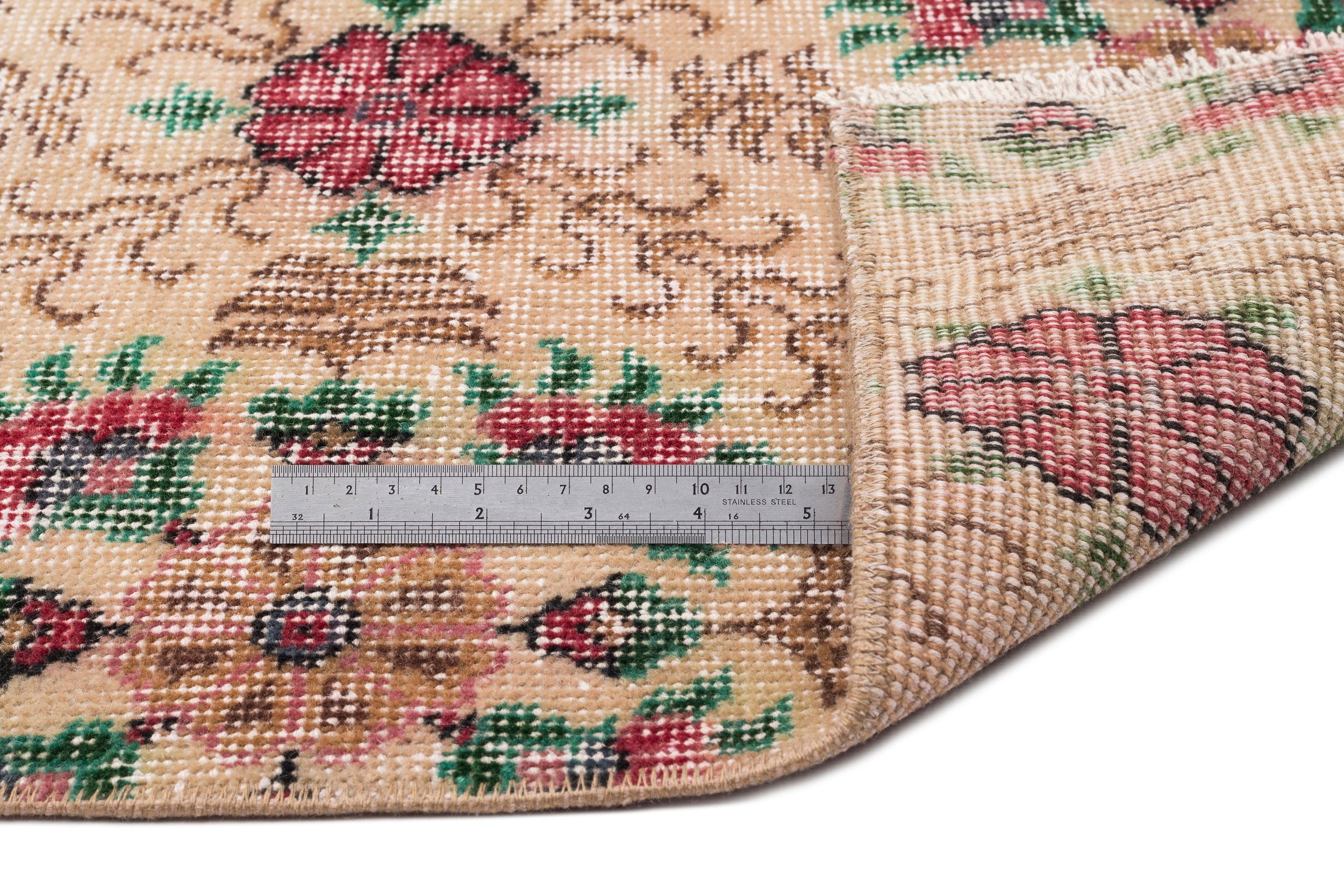 Retro Over Dyed Vintage Rug 5'5'' x 9'6'' ft 165 x 290 cm