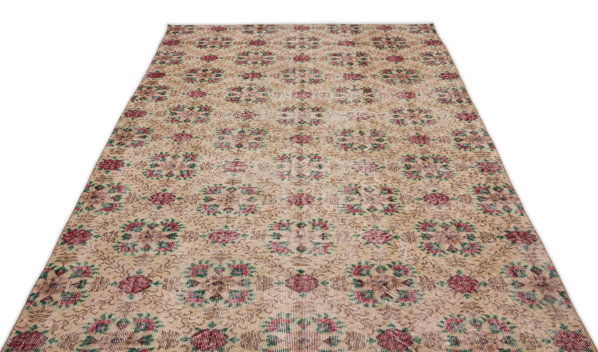 Retro Over Dyed Vintage Rug 5&#39;5&#39;&#39; x 9&#39;6&#39;&#39; ft 165 x 290 cm