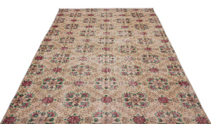 Retro Over Dyed Vintage Rug 5'5'' x 9'6'' ft 165 x 290 cm