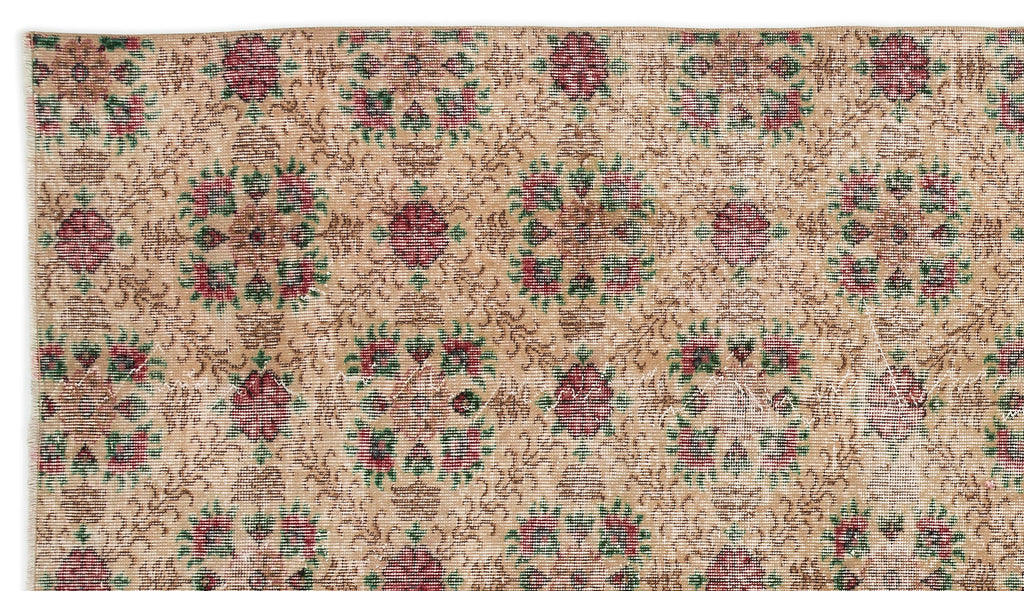 Retro Over Dyed Vintage Rug 5'5'' x 9'6'' ft 165 x 290 cm