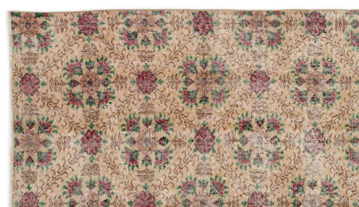 Retro Over Dyed Vintage Rug 5&#39;5&#39;&#39; x 9&#39;6&#39;&#39; ft 165 x 290 cm