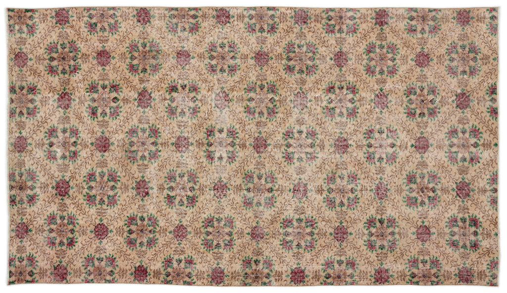 Retro Over Dyed Vintage Rug 5'5'' x 9'6'' ft 165 x 290 cm