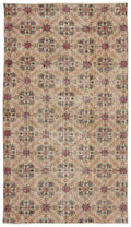 Retro Over Dyed Vintage Rug 5'5'' x 9'6'' ft 165 x 290 cm