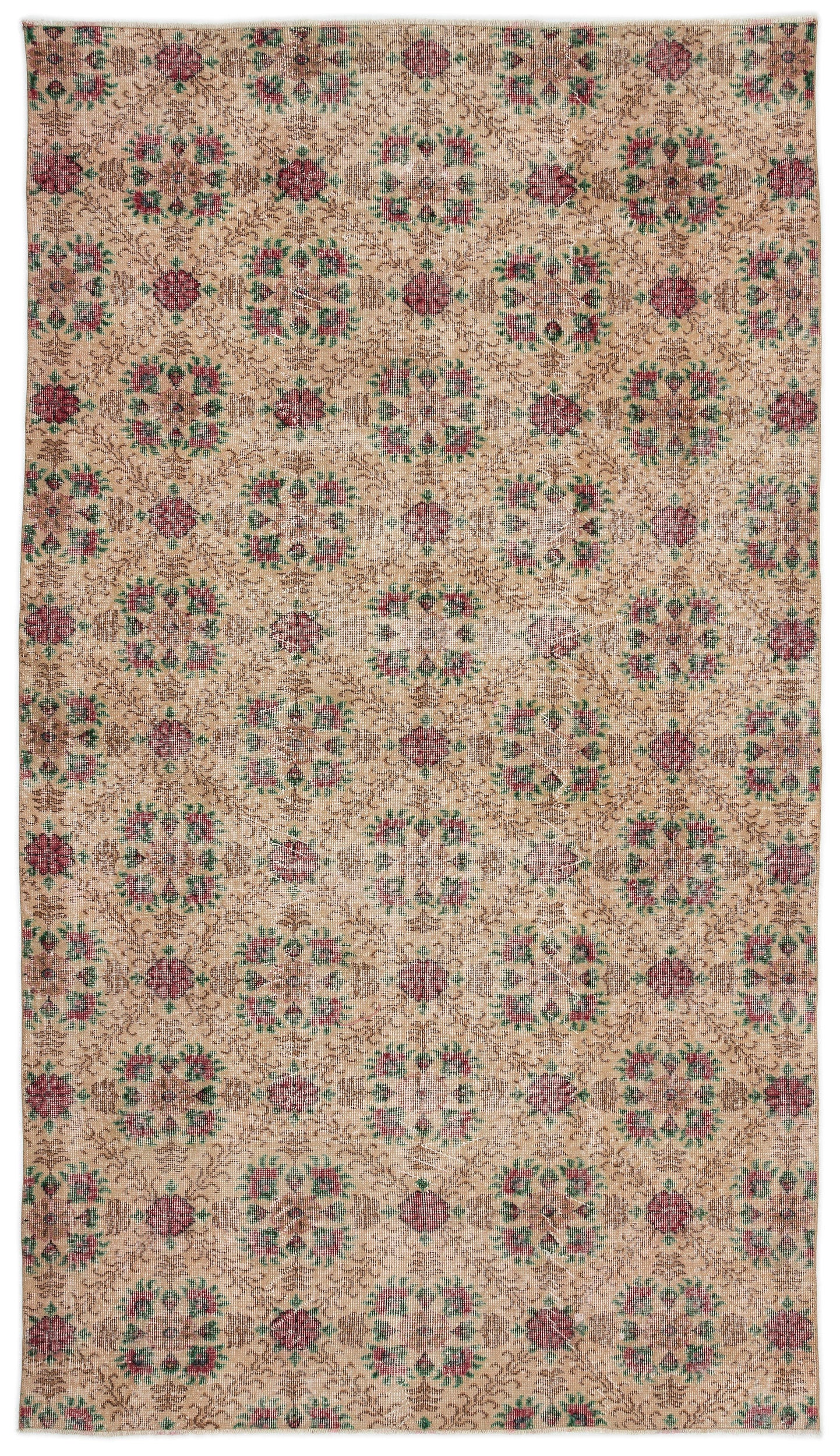Retro Over Dyed Vintage Rug 5'5'' x 9'6'' ft 165 x 290 cm