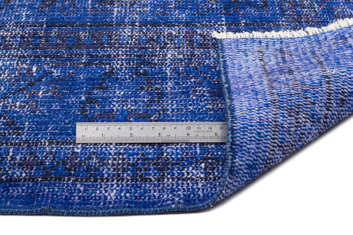 Blue Over Dyed Vintage Rug 5&#39;7&#39;&#39; x 8&#39;11&#39;&#39; ft 171 x 273 cm