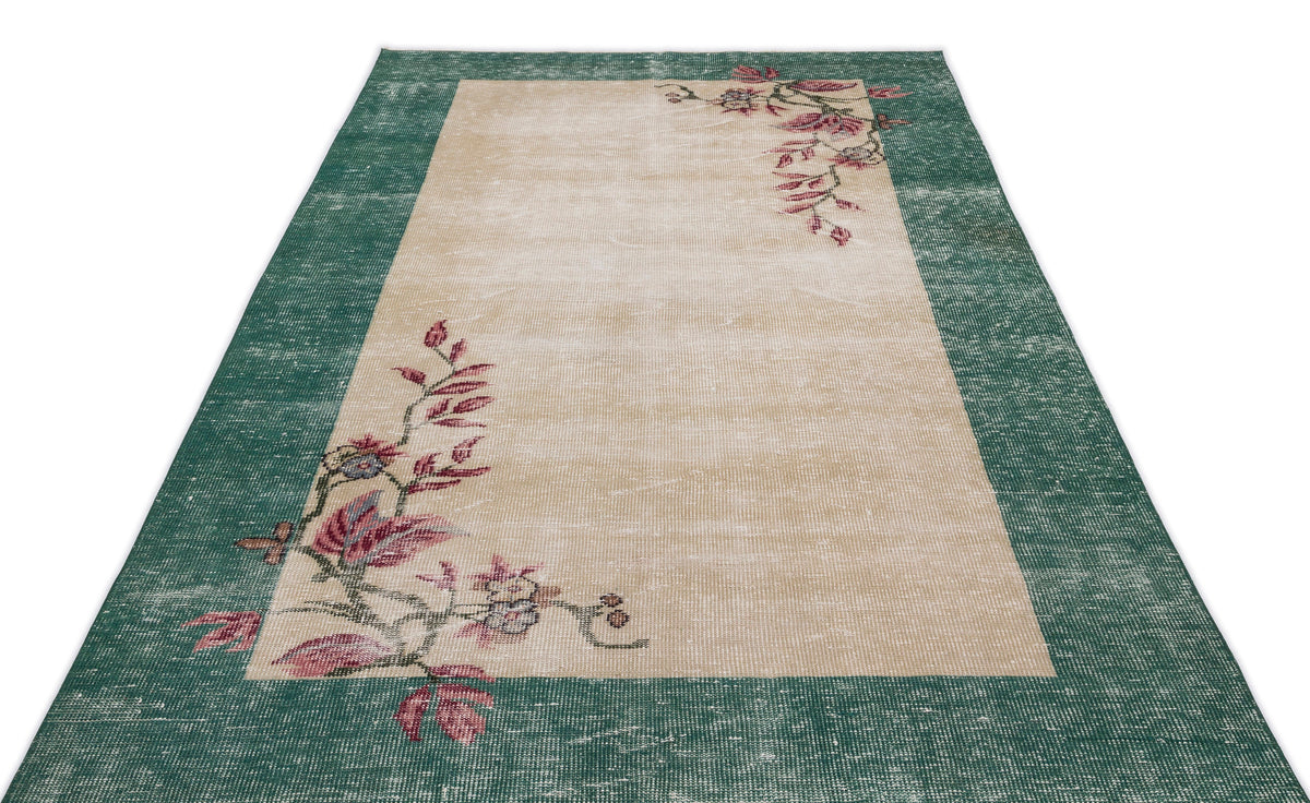 Retro Over Dyed Vintage Rug 5&#39;2&#39;&#39; x 9&#39;4&#39;&#39; ft 157 x 285 cm