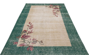 Retro Over Dyed Vintage Rug 5'2'' x 9'4'' ft 157 x 285 cm
