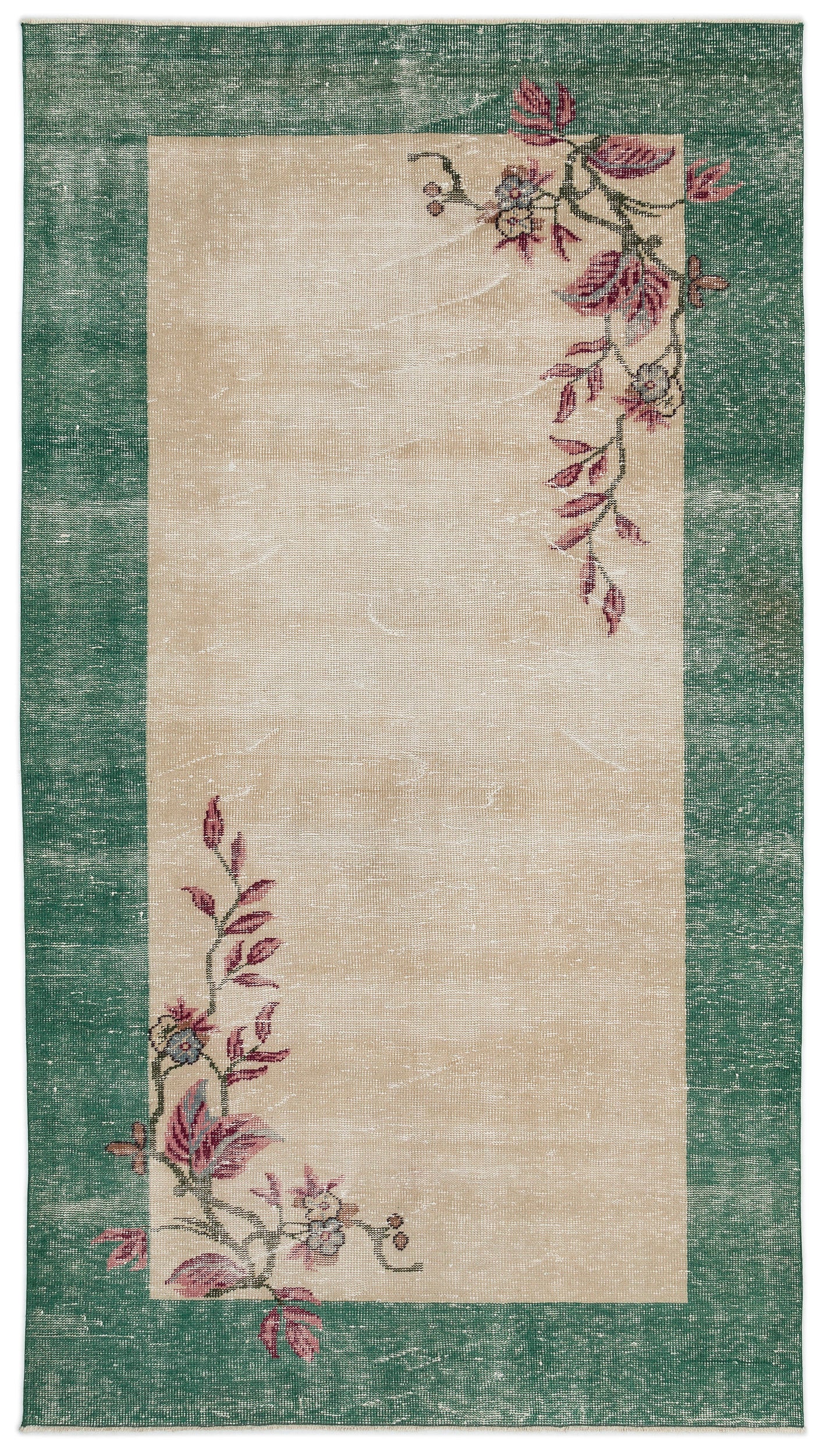 Retro Over Dyed Vintage Rug 5'2'' x 9'4'' ft 157 x 285 cm