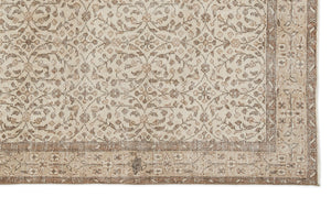 Beige Over Dyed Vintage Rug 5'7'' x 9'5'' ft 169 x 287 cm