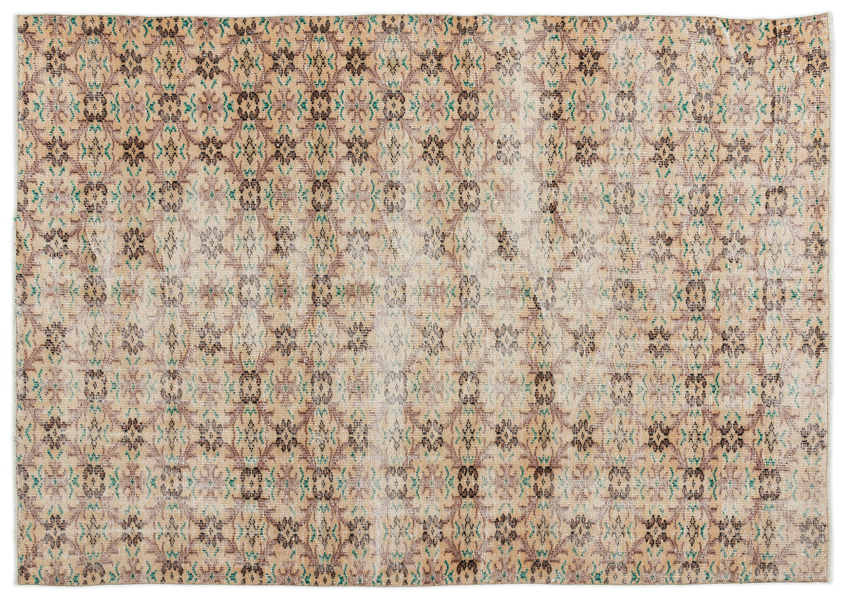 Retro Over Dyed Vintage Rug 5&#39;12&#39;&#39; x 8&#39;5&#39;&#39; ft 182 x 257 cm