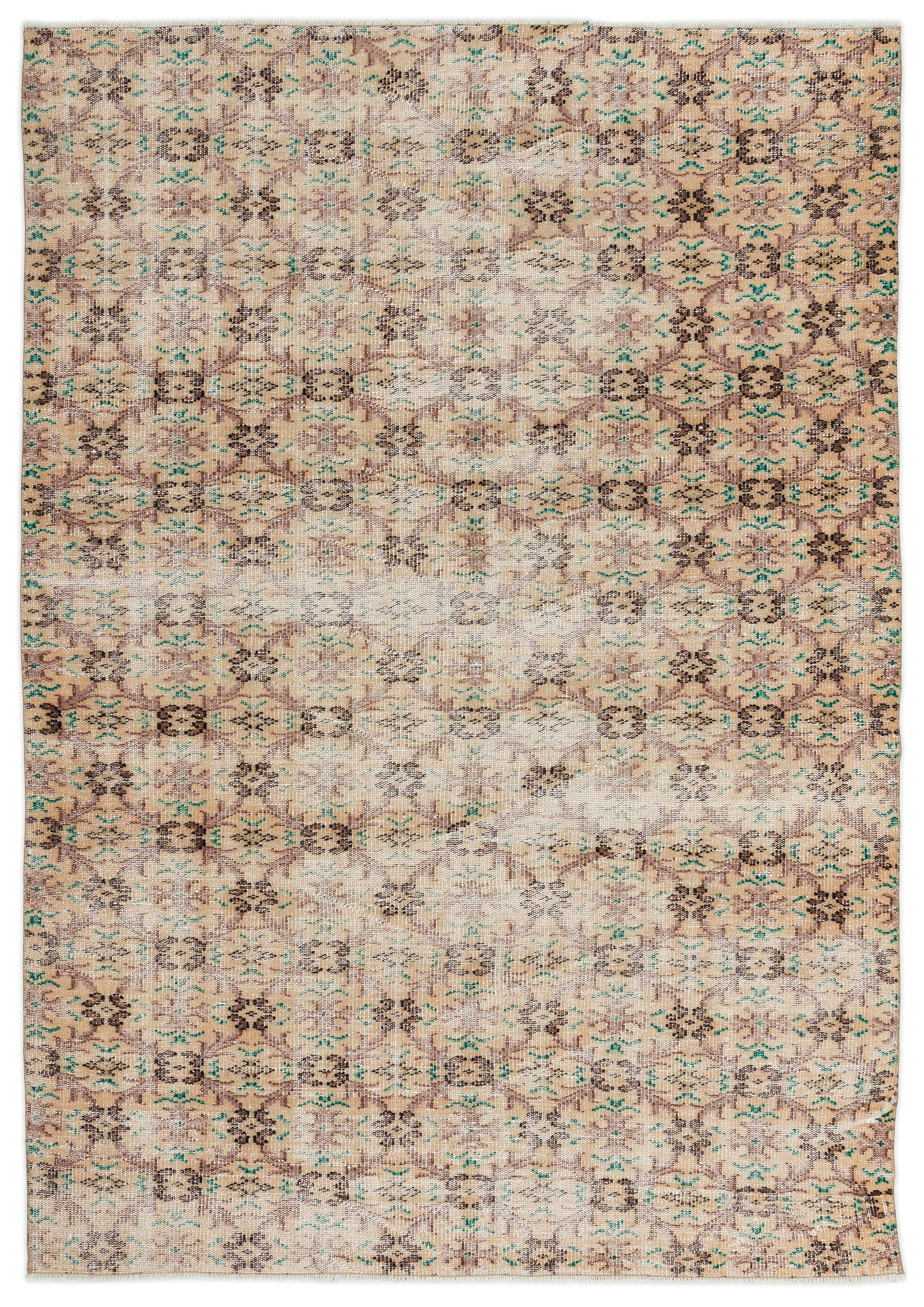 Retro Over Dyed Vintage Rug 5'12'' x 8'5'' ft 182 x 257 cm