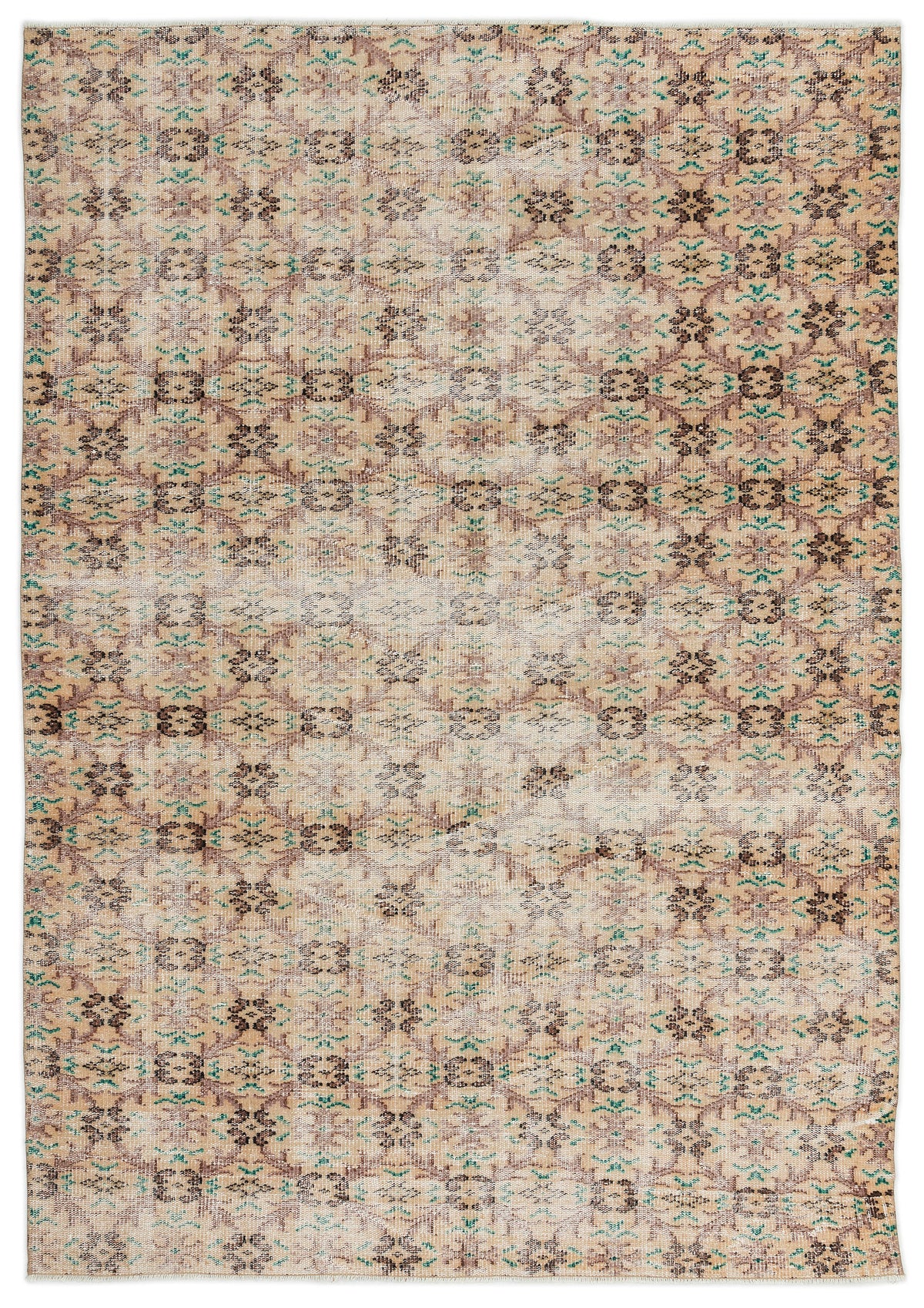 Retro Over Dyed Vintage Rug 5&#39;12&#39;&#39; x 8&#39;5&#39;&#39; ft 182 x 257 cm