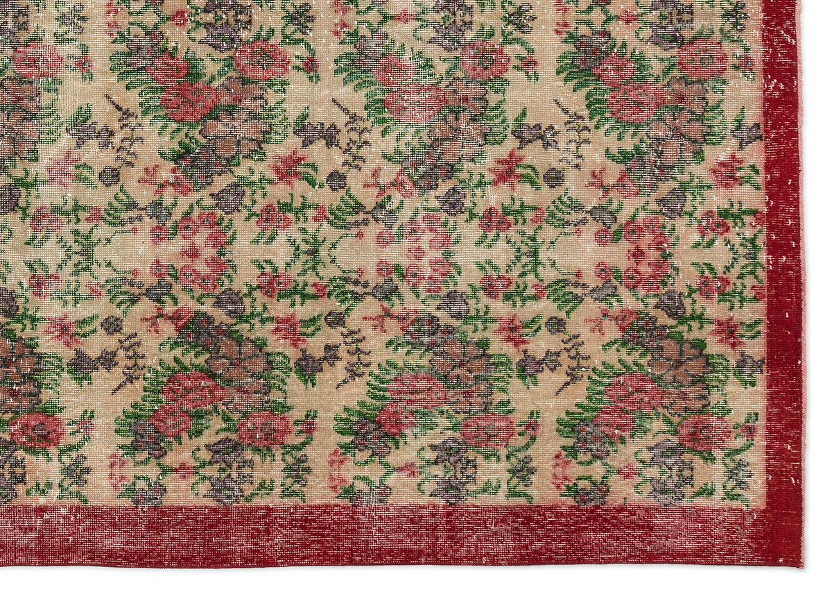 Retro Over Dyed Vintage Rug 7&#39;0&#39;&#39; x 10&#39;3&#39;&#39; ft 214 x 313 cm