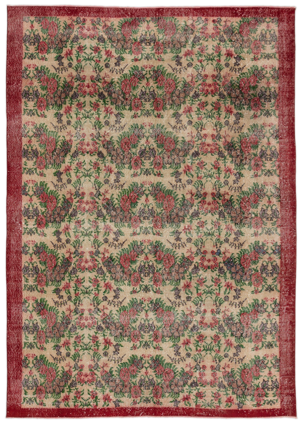 Retro Over Dyed Vintage Rug 7&#39;0&#39;&#39; x 10&#39;3&#39;&#39; ft 214 x 313 cm