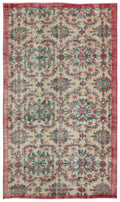 Retro Over Dyed Vintage Rug 5'1'' x 8'11'' ft 155 x 271 cm