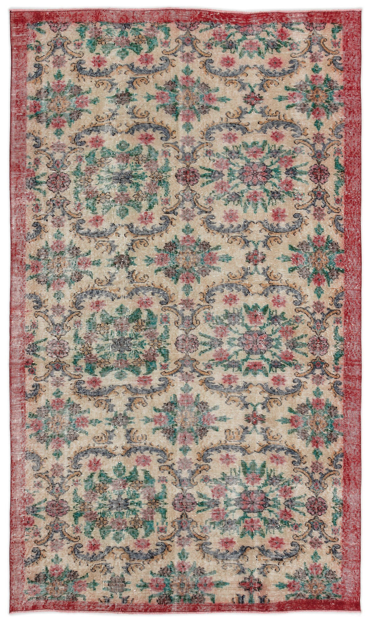 Retro Over Dyed Vintage Rug 5&#39;1&#39;&#39; x 8&#39;11&#39;&#39; ft 155 x 271 cm