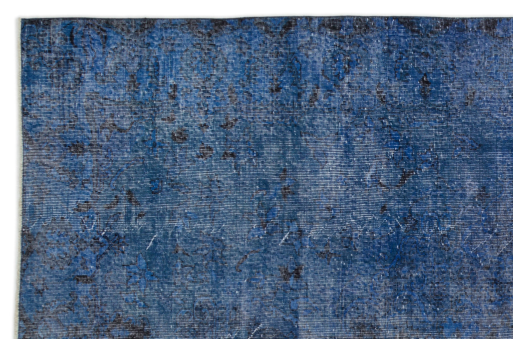 Blue Over Dyed Vintage Rug 6'6'' x 10'1'' ft 198 x 308 cm
