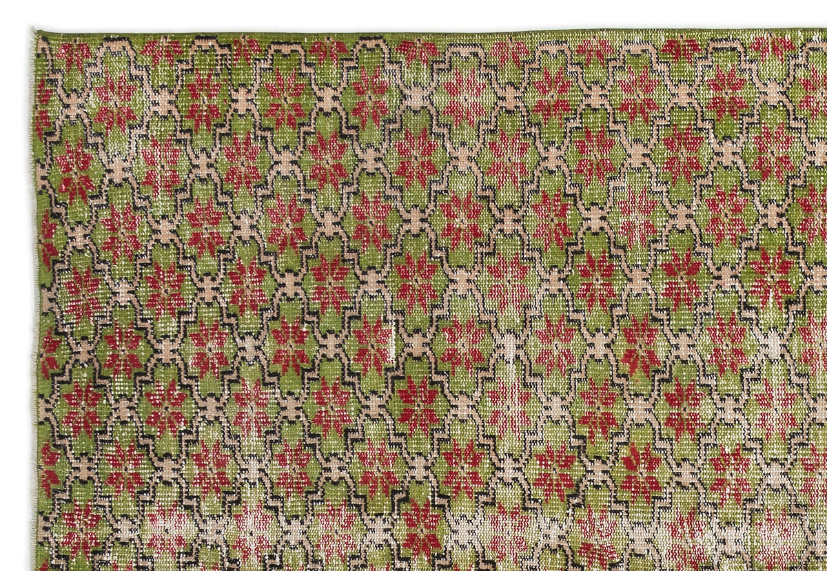 Retro Over Dyed Vintage Rug 5&#39;7&#39;&#39; x 8&#39;3&#39;&#39; ft 171 x 251 cm