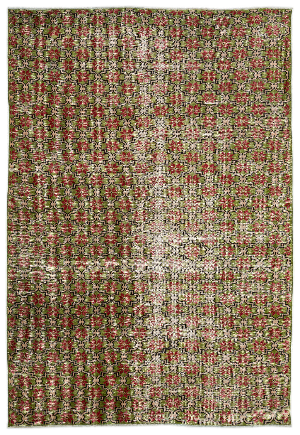 Retro Over Dyed Vintage Rug 5'7'' x 8'3'' ft 171 x 251 cm
