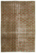Retro Over Dyed Vintage Rug 5'7'' x 8'3'' ft 171 x 251 cm
