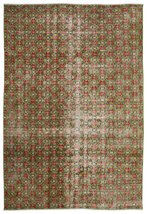 Retro Over Dyed Vintage Rug 5'7'' x 8'3'' ft 171 x 251 cm