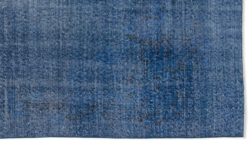 Blue Over Dyed Vintage Rug 4'8'' x 8'7'' ft 142 x 262 cm