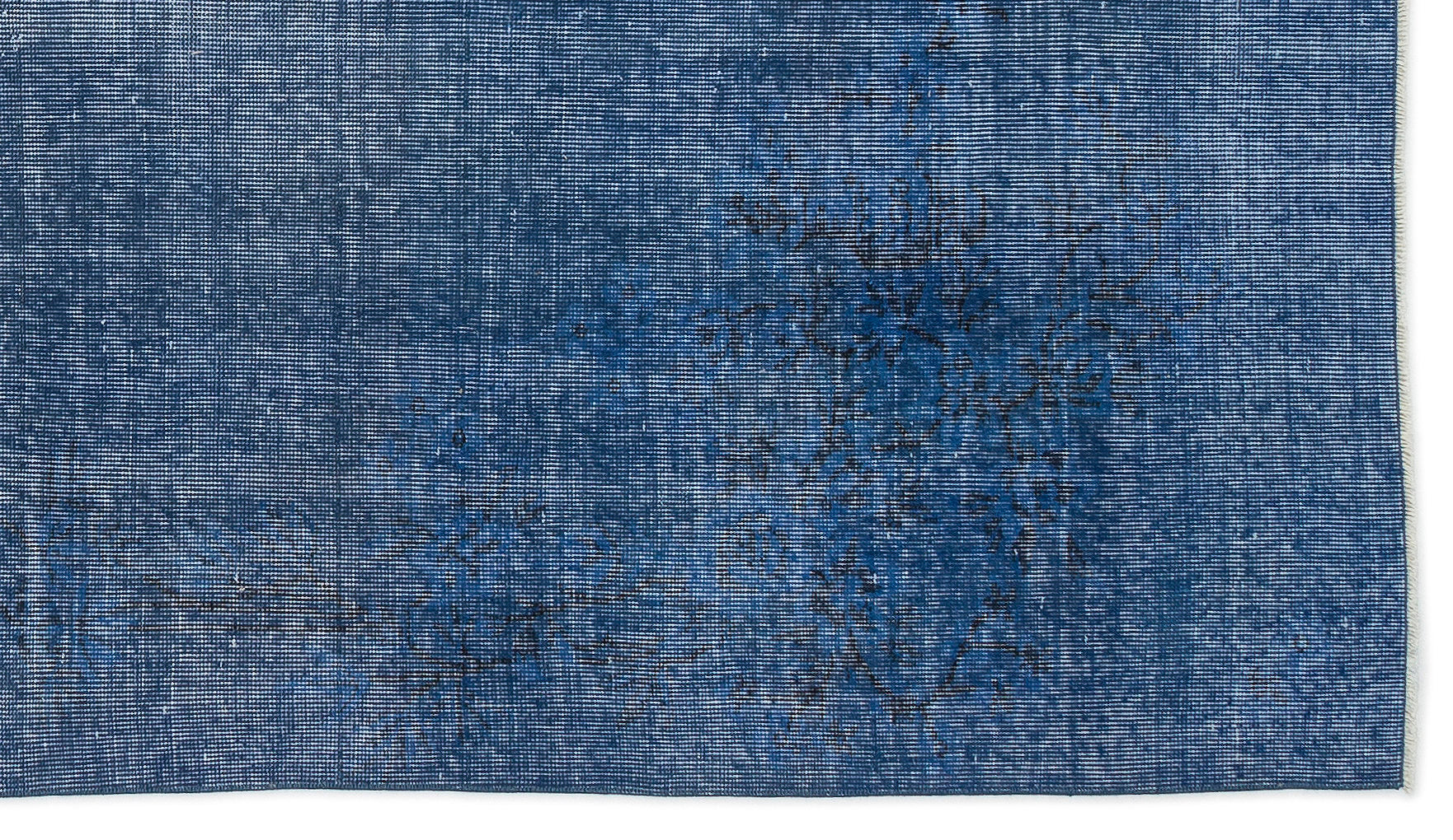 Blue Over Dyed Vintage Rug 4'8'' x 8'7'' ft 142 x 262 cm