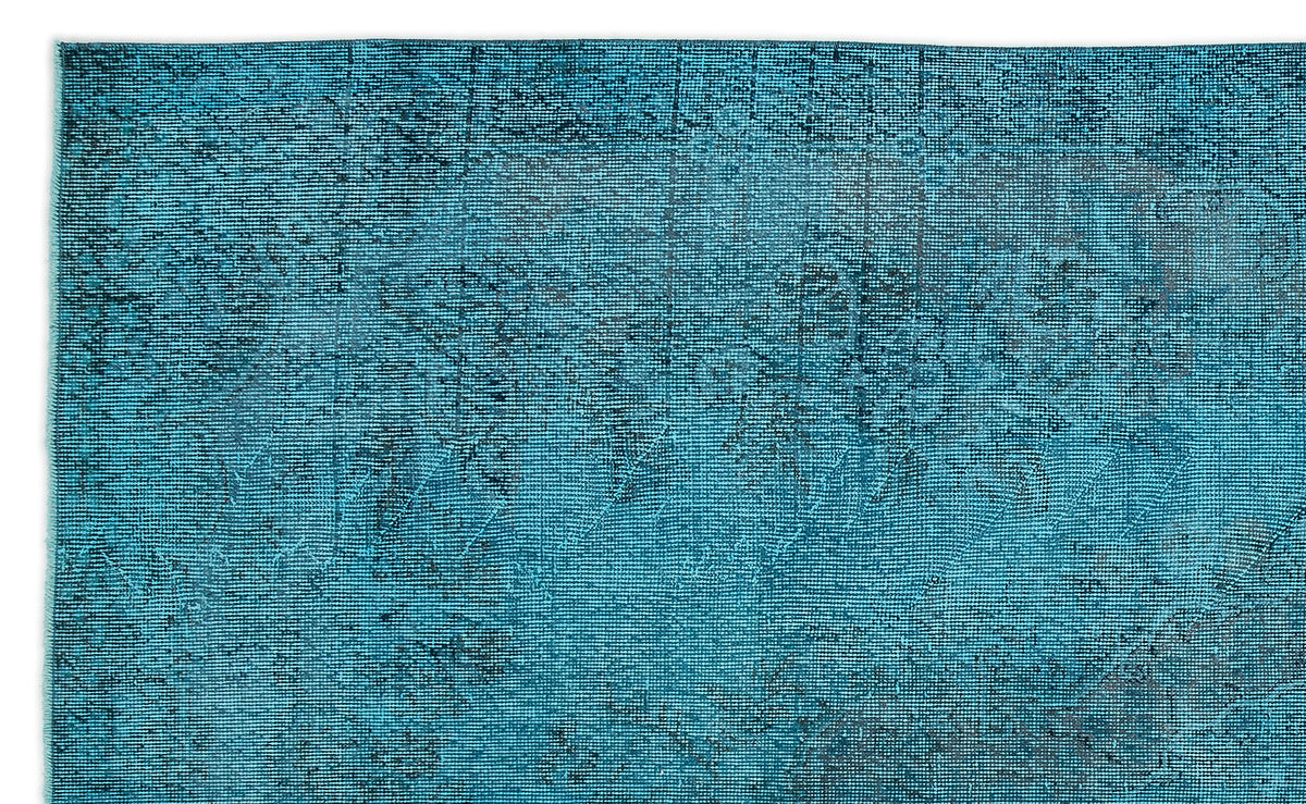Turquoise  Over Dyed Vintage Rug 5&#39;11&#39;&#39; x 9&#39;5&#39;&#39; ft 180 x 288 cm