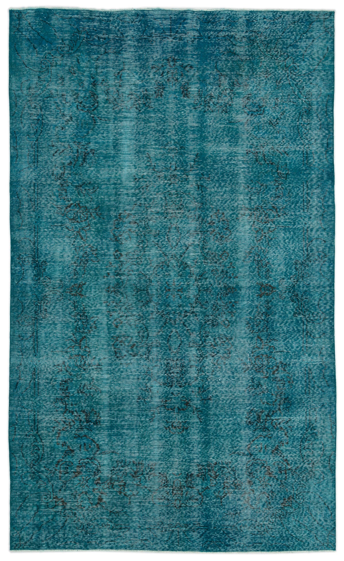 Turquoise  Over Dyed Vintage Rug 5&#39;11&#39;&#39; x 10&#39;0&#39;&#39; ft 180 x 305 cm