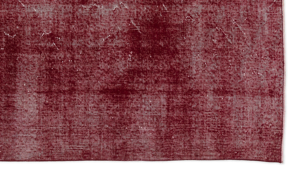 Red Over Dyed Vintage Rug 4'9'' x 8'6'' ft 145 x 260 cm
