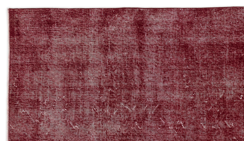Red Over Dyed Vintage Rug 4'9'' x 8'6'' ft 145 x 260 cm