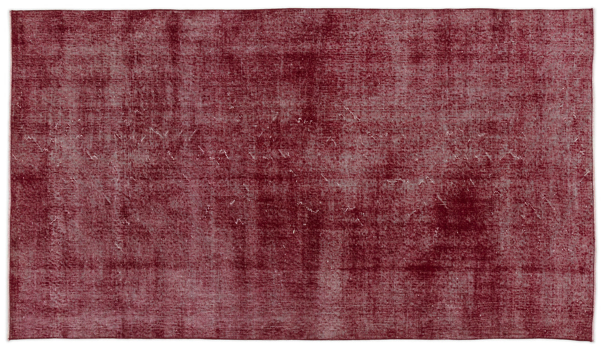 Red Over Dyed Vintage Rug 4&#39;9&#39;&#39; x 8&#39;6&#39;&#39; ft 145 x 260 cm