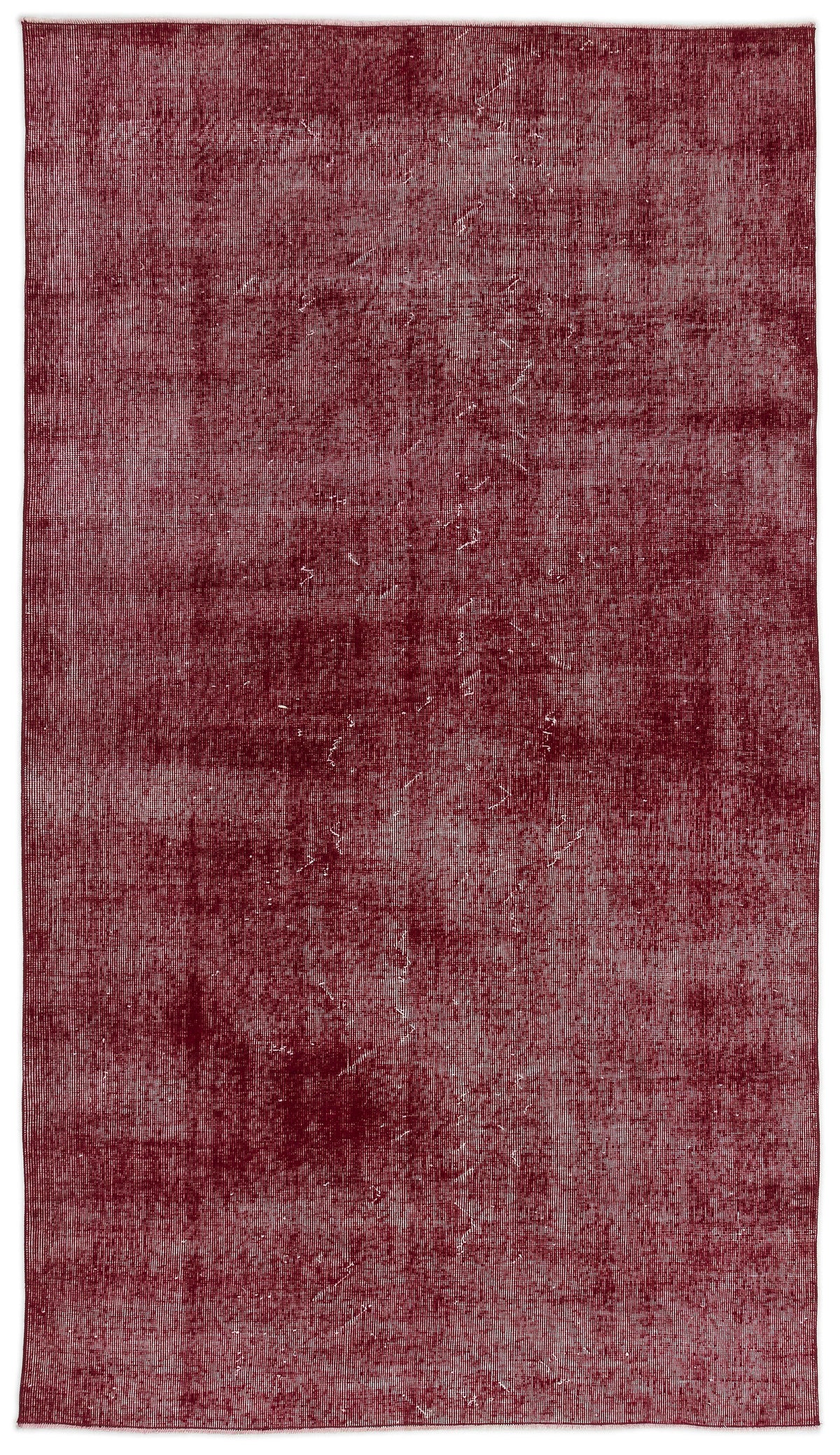 Red Over Dyed Vintage Rug 4&#39;9&#39;&#39; x 8&#39;6&#39;&#39; ft 145 x 260 cm
