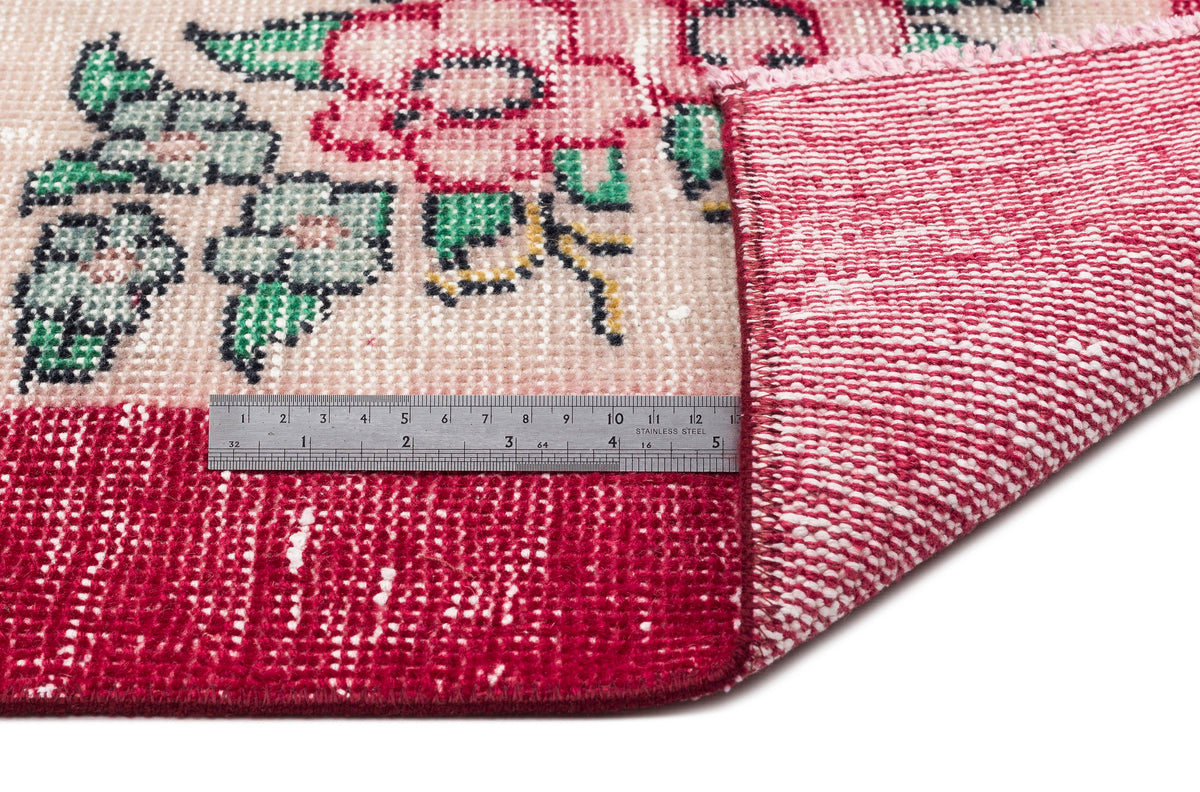 Retro Over Dyed Vintage Rug 4&#39;9&#39;&#39; x 7&#39;10&#39;&#39; ft 145 x 238 cm