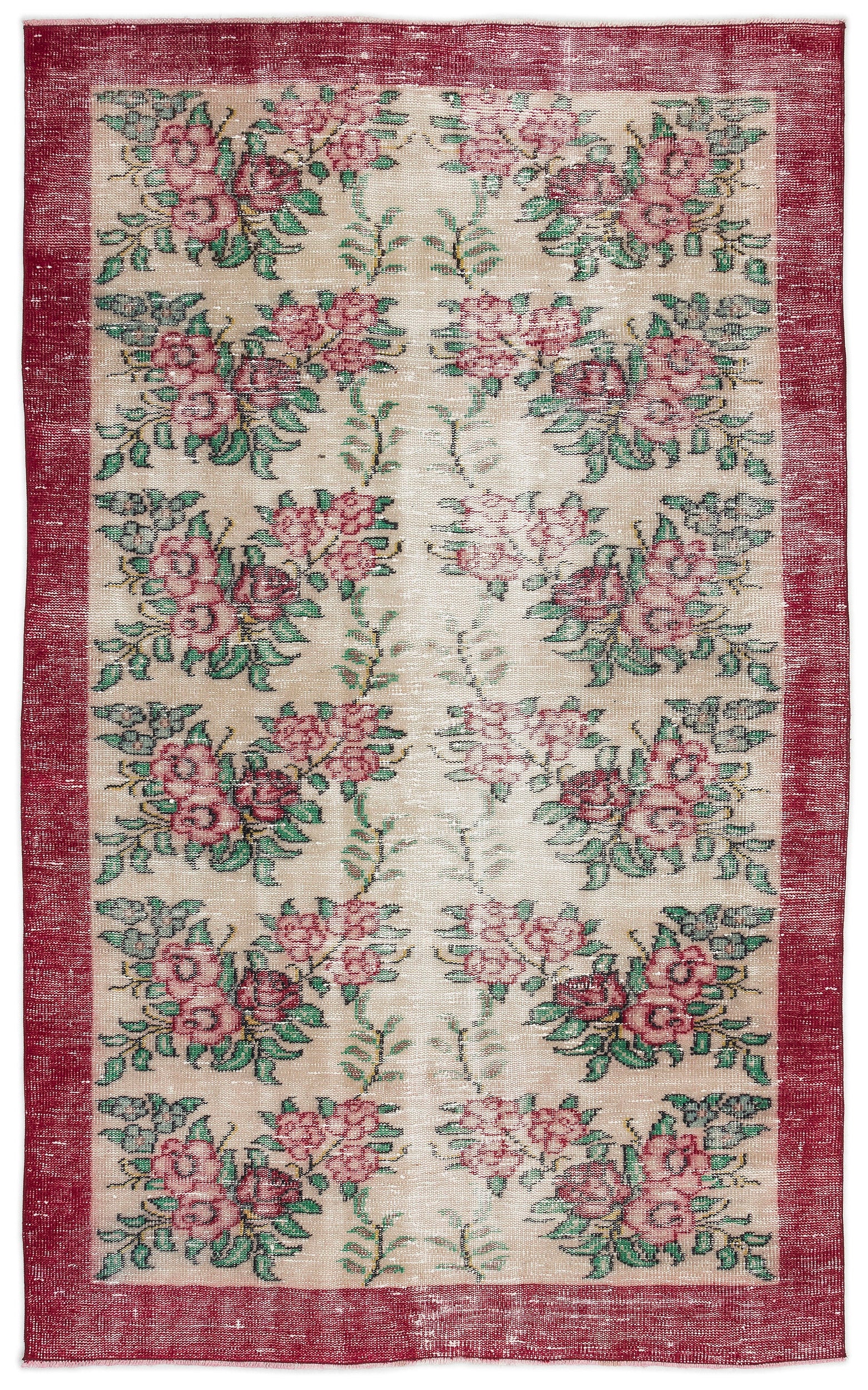 Retro Over Dyed Vintage Rug 4'9'' x 7'10'' ft 145 x 238 cm