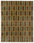 Retro Over Dyed Vintage Rug 3'8'' x 4'7'' ft 111 x 140 cm