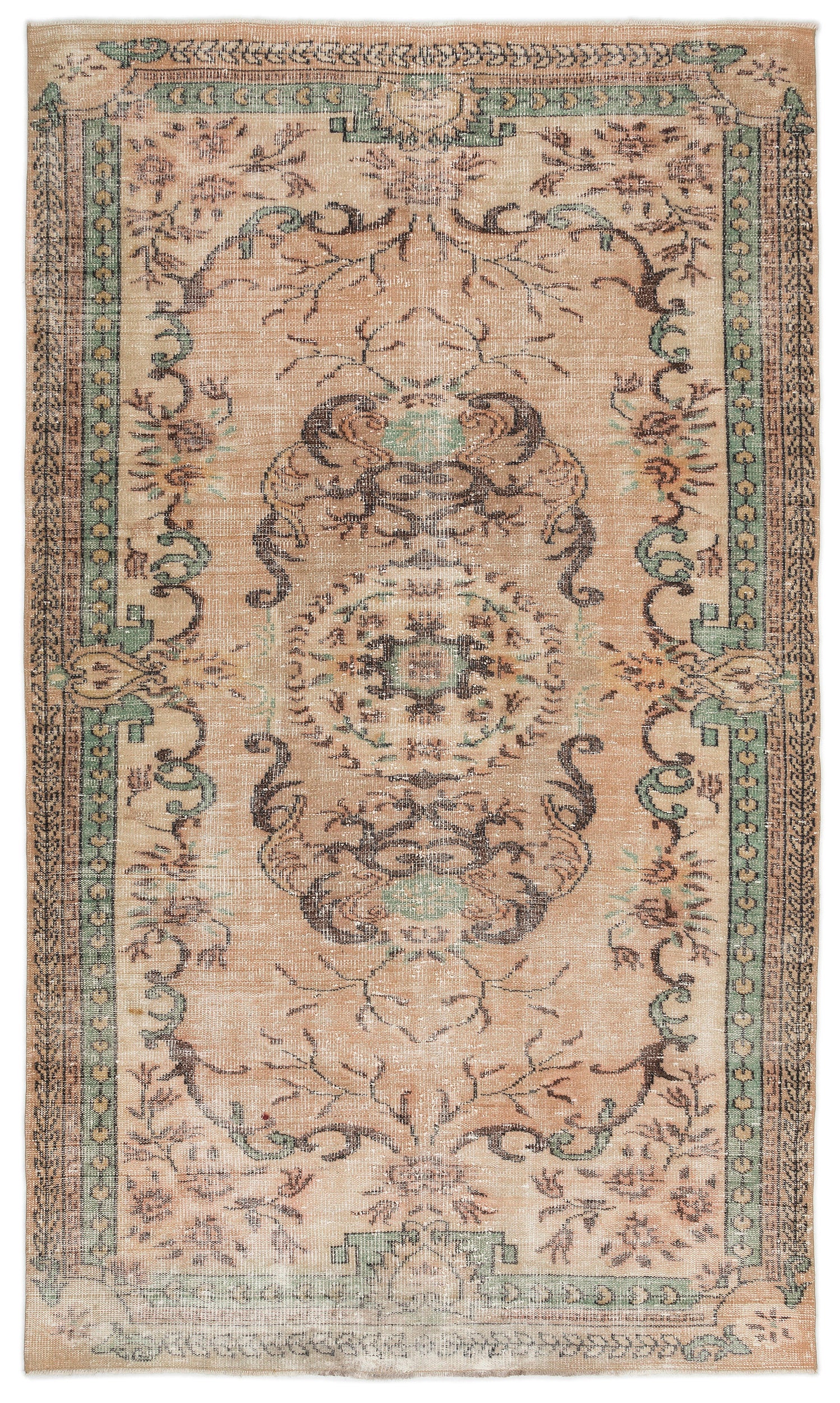 Naturel Over Dyed Vintage Rug 6'2'' x 10'7'' ft 187 x 322 cm