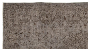 Gray Over Dyed Vintage Rug 5'5'' x 9'11'' ft 166 x 301 cm