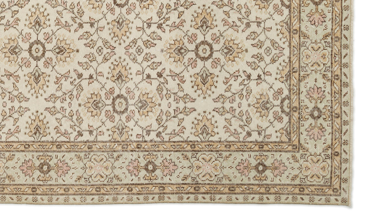 Beige Over Dyed Vintage Rug 6&#39;0&#39;&#39; x 10&#39;0&#39;&#39; ft 183 x 306 cm
