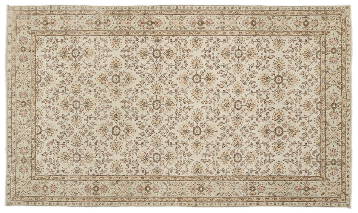 Beige Over Dyed Vintage Rug 6&#39;0&#39;&#39; x 10&#39;0&#39;&#39; ft 183 x 306 cm