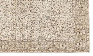 Beige Over Dyed Vintage Rug 5'2'' x 8'7'' ft 157 x 262 cm