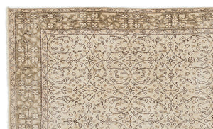 Beige Over Dyed Vintage Rug 5'2'' x 8'7'' ft 157 x 262 cm