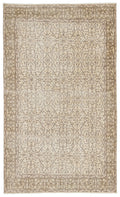 Beige Over Dyed Vintage Rug 5'2'' x 8'7'' ft 157 x 262 cm
